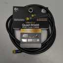 GE RG6 Coaxial Cable, 6 ft. F-Type Connectors, Quad Shielded Coax Cable, 3 GHz Digital, in-Wall Rated, Ideal for TV Antenna, DVR, VCR, Satellite, Cable Box, Home Theater, Black