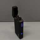 Electric Lighter USB Rechargeable Plasma Lighter, with Windproof High Power Arc Mirror-Polished Metal Ice Touch Surface, with Gift Box, for Outdoor Travel Grill BBQ Candle (Black)