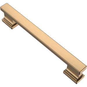 Alzassbg 5 Pack Champagne Bronze Cabinet Pulls, 5 Inch(128mm) Hole Centers Kitchen Cabinet Handles for Cabinets and Drawers AL3061TGP