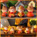 Wesiti 40 Pcs Thanksgiving Mini Resin Figurine Scarecrow Fall Miniature Resin Statues Tiny Scarecrow Figurine to Hide for Indoor Outdoor Gifts Home Table Centerpieces Dollhouse Garden Landscape