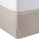 Amazon Basics Lightweight Pleated Bed Skirt, Wrinkle and Fade Resistant, Machine Washable, Queen, Taupe