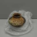 Wabi Sabi Rusty Vintage Vase, 6.1" Tall Wabi Sabi Decor Rustic Farmhouse Pottery Vase for Centerpiece, Textured Pottery Flower Vases for Home Decorative, Table, Living Room, Bedroom, Bathroom, Kitchen (Black Brown)