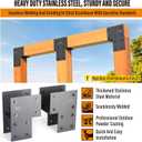 4 Pack Heavy Duty 6x6 (Actual 5.5"x5.5") Stainless Steel End Post Caps Tie Bracket , Fit Connecting Wood Gazebo, Deck Patio Post and Wood Beams Bracket (Dark Gray)