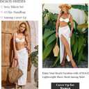 AI'MAGE Women's Sarong Swimsuit Coverup Sheer Mesh Beach Cover Up Skirt Long Bikini Wrap for Swimwear S-XXL (White, S)