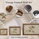 Vintage Gold Framed Wildflowers Wall Art Rustic Retro Floral Botanical Canvas Painting Picture Wall Decor Farmhouse Country Flower Poster Print Artwork for Bedroom Living Room Home Decoration