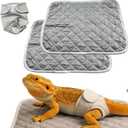 Bearded Dragon Diapers Bedding Mat Accessories, Adjustable Diaper, 2pcs Cleaning Mat for Picnic Travel, Bearded Dragon Diapers Accessories Reusable Pad, Reptile Carrier Essentials (2 Reusable Pad), XS