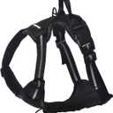 Amazon Basics No-Pull Dog Harness, Soft Padded Adjustable Vest with Reflective Stripes, Large, Black