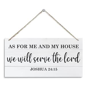House Decor Sign, Christian Wood Sign, As for Me and My House We will Serve the Lord Sign, Decorative Hanging Wall Plaque Decor Sign, Religious Home Decor, Front Door Decor, Bedroom Decor