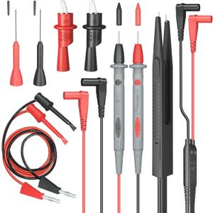 Electrical Multimeter Test Leads Set with Alligator Clips Test Hook Test Probes Lead Professional Kit 1000V 10A CAT.II (dm-0509)