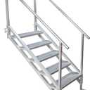 Extreme Max 3005.4333 Jumbo-Tread Universal Mount Dock Stairs with Railing - 5-Step