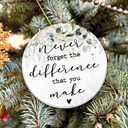 9 x Thank You Gift Ornament 2025, White Elephant Exchange  Never Forget The Difference That You Make Keepsake  Appreciation Gift Ornament for Teachers, Nurses, Friends, Volunteers, Coworkers