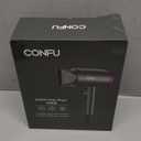 CONFU Ionic Blow Dryer 1600W, Portable Lightweight Fast Drying Negative Ion Hairdryer Blowdryer, 3 Heat Settings & Infinity Speed, with Diffuser and Concentrator Nozzle for Home & Travel (Grey)