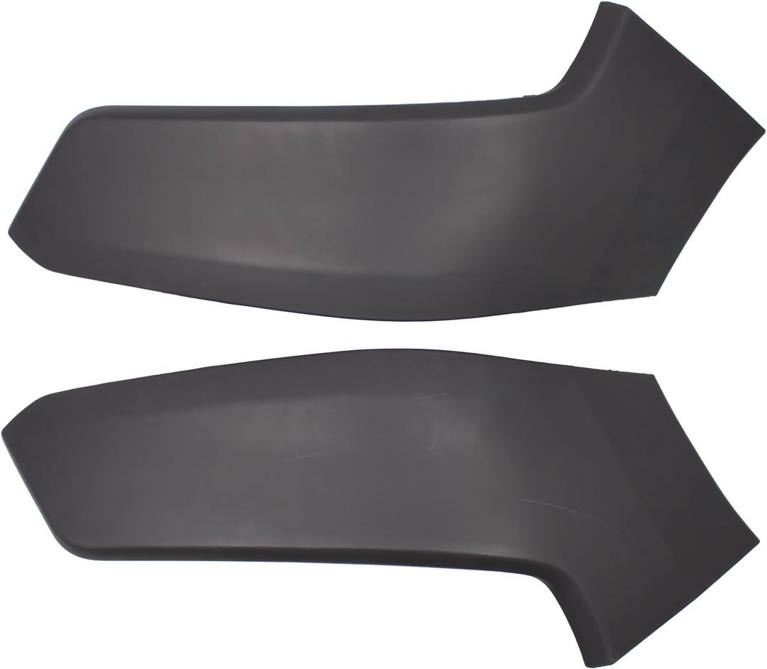 Pair Black Front Upper Bumper End Filler Panel Bezel Trim for Ram 1500 2019-2024 Left Driver and Right Passenger Side