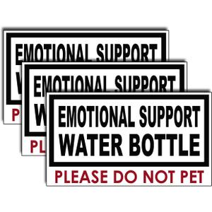 10 x (3Pcs) Emotional Support Water Bottle Please Do Not Pet Sticker Gifts Camping Gym Yoga Sticker Funny Decals Waterproof Vinyl for Water Bottles Tumbler Phone Laptops Skateboard Adults Kids Boys 3"x1.9"