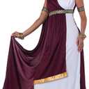 Roman Empress Costume, White/Burgundy, Small (6-8)