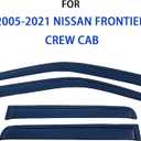Extra Durable Window Visors Deflectors for Nissan Frontier Crew Cab 2005-2021,Vent Window Visors Rain Guards for Car Accessories,Weatherproof & Easy Installation,Fits 05-21 Frontier Crew Cab