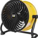 CATERPILLAR (HVD-14AC) High Velocity 14" Drum Air Circulator Fan with Heavy Duty Industrial Grade 360-degree Adjustable Drum Head, and 2300 CFM Dual Ball Bearing 4-speed Motor, Yellow (Floor)
