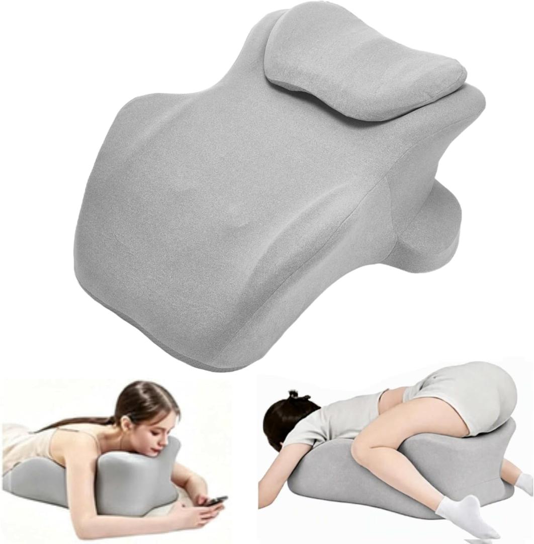 RSN Ergonomic Memory Foam Wedge Pillow 27° Bed Contoured Support Pillows, Onesize