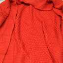 Cicy Bell Women's Open Front Chunky Knit Cardigan Loose Lantern Sleeve Oversized Sweater Coats (Red, Small)