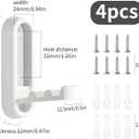 4Pcs Foldable Wall Hooks, Zinc Alloy Folding Hook White, Heavy Duty Folding Coat Hooks Wall Mounted for Hanging Coat Towels Bags Keys (White, 4 Pack)