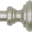 Nickel Curtain Rods for Windows 48-84 inch,3/4 inch Heavy Duty Adjustable Decorative Curtain Rod with Modern Finials,Window Rods for Bedroom, Living Room,Patio and Kitchen (16"-84"|1 Pack)