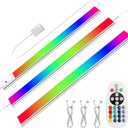 Diomart RGB Under Cabinet Lights with Remote, Dimmable Plug-in/Hardwired LED Light Bar for Kitchen Counter, 12 Inch, 3 Pack | Multi-Color Modes for Desk, Closet