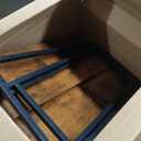L Shaped Desk with 6 Drawers Rustic Wood