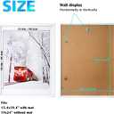 Egofine 18x24 Solid Wood Picture Frame, Made of Solid Wood Covered by Plexiglass 16x20 with Mat 18x24 without Mat, Poster Frame for Wall Mounting Photo Frame Vertically or Horizontally, White
