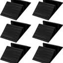 Dog Gate Support Feet, 6 Pack Plastic Triangle Stabilizer for Freestanding Pet Gates, Fence Panel Reinforcement Fittings for Configurable Dog & Baby Gates (Black)