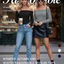 3 Pack Women's Off The Shoulder Sweaters Long Sleeve Ribbed Knit Top Slim Fit Fall Shirt Going Out Pullover Sweater (M)