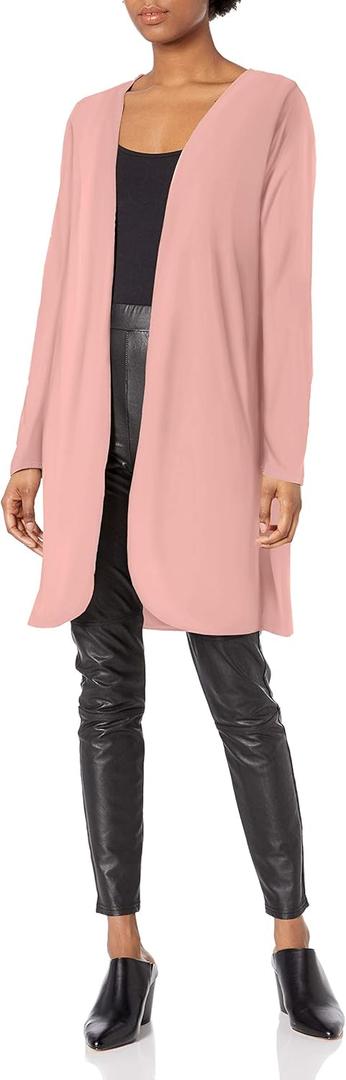 Star Vixen Women's Long Sleeve Open Front Cardigan (Large, Mauve) Star Vixen Women's Long Sleeve Open Front Cardigan (Large, Mauve)