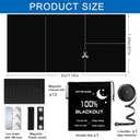100% Blackout Blind Magnetic Window Cover 118 x 57Inch,No Drill,Cut Any Size/Shape,Portable Black Out Shades Curtains for Nursery Bedroom,Rv,Media Room with Magnetic Closure