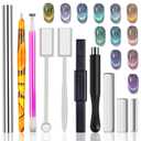 WOKOTO 10Pcs Nail Art Cat Eye Magnet For Nails Gel Polish Magnets Pens Cat Eye Nail Art Tools Gradient Ombre Design Magnetic Sticks For Women Nails Magnets For Magnetic Nail Polish Magnet