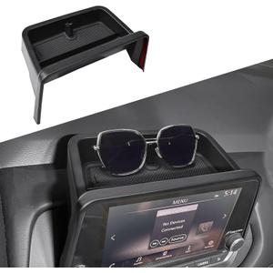 Dashboard Storage Tray Compatible with Nissan Rogue 2021-2026 S/SV, 2025-2026 Rock Creek and 2021-2023 SL Accessories, ABS Center Console Behind Screen Organizer (ONLY for 8-Inch Display)