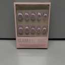 Glamnetic Press On Nails - Fairy Dust | Short Oval Beige-Pink Fake Nails with a Mesmerizing Metallic Finish, Salon Quality | 15 Sizes - 30 Nail Kit with Glue
