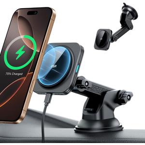 ESR for MagSafe Car Mount Charger, for Magsafe Car Charger, Dashboard/Windshield Magnetic Wireless Phone Charging, 360 Rotation, Magnetic Car Phone Holder for iPhone 16/15/14/13/12, S25,Fast Charging