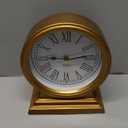 Vintage Gold Mantle ClockTable for Living Room Decor Table Clock Decorative Battery Operated Table Top Shelf Clock