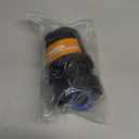 TonGass RV Sewer Pipe Adapter 3" Rotating Rigid Bayonet Adapter with Male Thread & Hooks, Termination Fitting with 3" Bayonet & Hub, RV Sewer Hose Connector for Waste Disposal - Black (1 x Combo Pack)