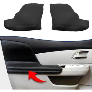KBH Door Panel Armrest Cover Replacement for Honda Odyssey 2011-2017, Vinyl Leather, Car Door Arm Rest Replace Skin Upholstery, Anti-Scratch, 1 Pair, Black (Leather Part Only)