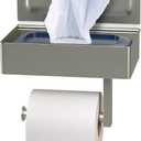 Self-Adhesive Toilet Paper Holder Wall Mount with Shelf & Wipes Storage  Brushed Nickel Stainless Steel Modern Toilet Tissue Holder for Bathroom, Kitchen  Adhesive and Screw Installation