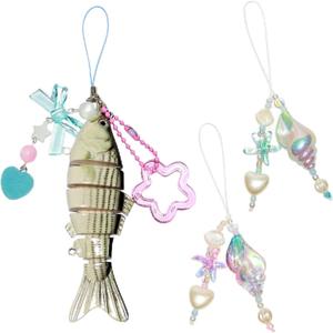 3 Pcs Realistic Fish Keychains for Fishing Enthusiasts Style Bag Charms Purse Accessories Gift Ideas for Men and Women