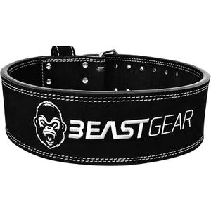 Beast Gear Weight Lifting Belt - Leather Power Lifting Belt for Men10mm Thick Weightlifting Belt for Deadlifts, Back Support Squats Belts for Powerlifting, Crossfit Gym Belt for Men Women (Small)