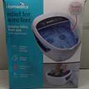 Homedics Shiatsu Bliss Footbath with Heat Boost, Foot Spa Massager, Deep Kneading Pedicure Tub, Vibrating Bubbles with Soothing Heat, Portable at-Home Spa