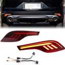 LED Rear Bumper Reflector Fog Lights Turn Signal Lights Brake Lights Tail Lights Compatible with Honda CR-V CRV 2017 2018 2019 - Plug and Play