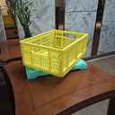 20L Folding Crate, 4Pack Plastic Storage Baskets Organizer for Home and Office,Collapsible Storage Crates for Home Office and Outdoor Organizer.(Yellow) w