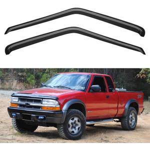 Window Visors Rain Guards for 1994-2004 Chevrolet S10/GMC Sonoma Regular/Extended Cab, Out-Channel Window Vent Wind Deflectors Visors Shades for 95-05 S10 Blazer/S15 Jimmy, 1996-2000 Isuzu Hombre