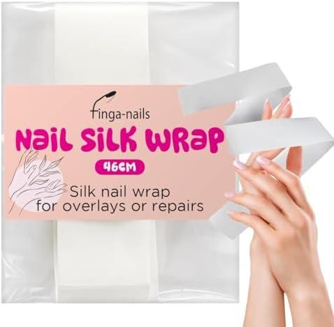 Silk Wrap for Nails 46cm Cracked Nail Repair Kit - Silk Wrap Fingernail Repair Patches for Splits, Cracks and Chips - Broken Fingernail Bandages in Mesh Sheets for Natural or Gel Manicures