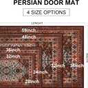 Collive Indoor Door Mat Retro Floor Mat, Non Slip Washable Doormat Large Size Quickly Absorb Welcome Mats Low-Pile Front Door Rug Inside Entryway Carpet for Entrance - 36" x 59"