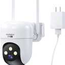 MUBVIEW 360 Security Cameras Wireless Outdoor,24/7 Wired Outdoor Camera for Home Security,Motion Tracking,5G/2.4G WiFi security camera,Night Vision,2-Way Talk, IP66,AI Detection,Local & Cloud Storage (White)