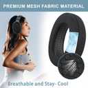 SOPROM Cooling-Gel Earpads Replacement Cushions for Sennheiser HD650, HD660 S, HD660S2, HD600, HD6XX, HD58X, HD580, HD565, HD545, HD535 Headphones, Ear Pads with Ice Silk Fabric(Black)